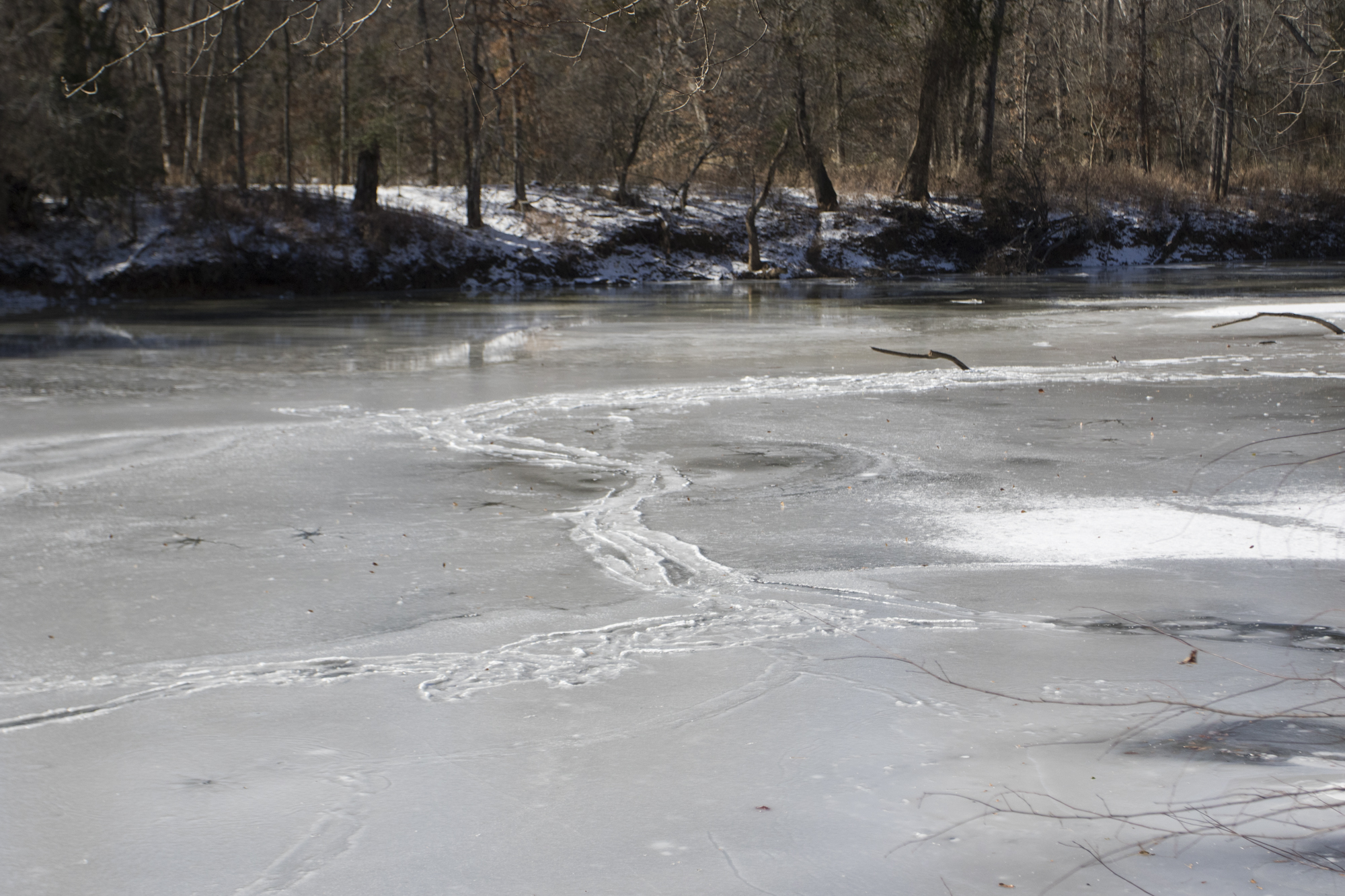 Mystery trails on ice